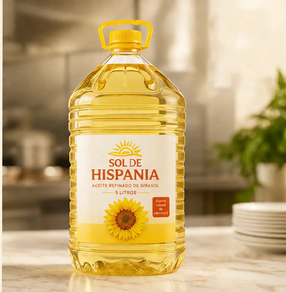 Garrafa de cinco litros de aceite refinado de girasol Sol de Hispania